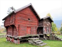 To stabbur på Rollag bygdetun. Foto: Stig Rune Pedersen (2020)