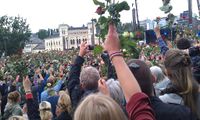 Rosemarkering, Rådhusplassen ved Oslo rådhus Foto: Eva Rogneflåten (2011). .