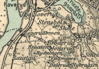 Roverudbrua under Rustad nordre kart 1913.jpg