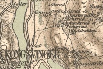 Rudsbakken under Nesteby Kongsvinger 1887 kart.jpg