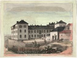 «Den nye Almueskole på Ruseløkken» Oslo Museum (1871)