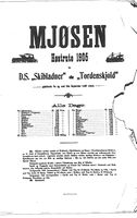 Rutetabell for «Skibladner» 1905.