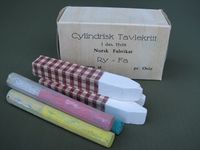 Krittprodukter fra Tavlekrittfabrikken