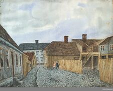 Juni 1896: Parti fra Søberggangen på Vaterland.