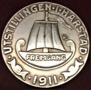 Sølvmedalje-front Harstad 1911.jpg