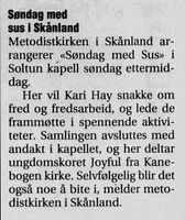 Harstad Tidende 10. november 2001.