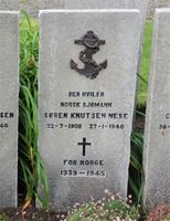 Søren Knutsen Nesse er gravlagt ved St. Olaf's Cemetery ved Kirkwall på Orknøyene. Foto: Stig Rune Pedersen (2019)