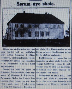 Sørum skole i Sørum faksimile Aftenposten 1923.JPG