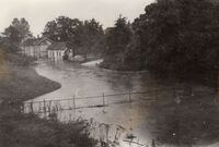 Ruklabekken under flommen nede i Rukla