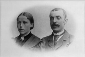 Josefine og Ole Husa (8) på den tida dei vart gifte.