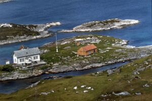 Flyfoto, Hesteneset før vegen kom i 1964.