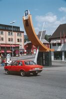 OL-monumentet med nedtellingsuret i 1992.