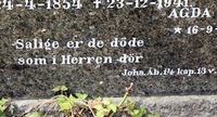Salige er de døde som i Herren dør (Joh. Åp. 14:13), Vestre Aker kirkegård.
