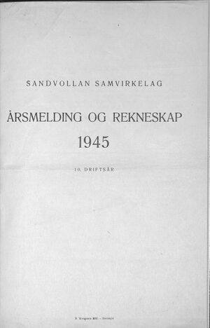 Sandvollan S-lag Årsberetning og regnskap 1945 a.jpg