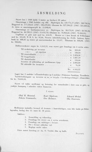 Sandvollan S-lag Årsberetning og regnskap 1948 b.jpg