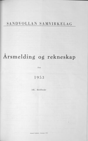 Sandvollan S-lag Årsberetning og regnskap 1953 a.jpg