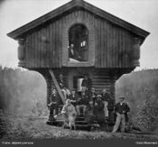 Stabburet ved Sarabråten ca. 1865. Foto: Ukjent/Oslo Museum