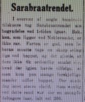 Notis om Sarabråtrennet i 1916, faksimile fra Aftenposten.