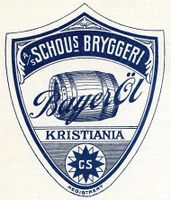 Etikett, Schous bryggeris bayer. Hentet fra Schous bryggeris jubileumsbok (1921).