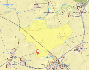 kartutsnitt som viser plassen