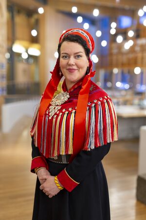 Silje Karine Muotka f. 1975 sámediggeráđđi sametingsråd Christina Gjertsen 23.01.2020.jpg