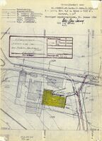 Situasjonskart for planlagt forretningsbygg (1966)