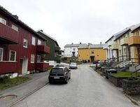 Motiv fra Sjømannsgata, ved krysset ved Wilhelm Dalls vei. Foto: Vidar Skoglund (2026)