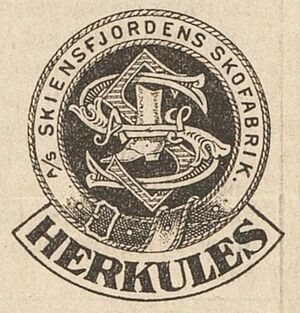 Skiensfjordens Skofabrik Herkules merke.jpg