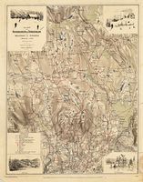 Skikart fra 1890 over Nordmarka og Sørkedalen. Tegna av Bjernes.