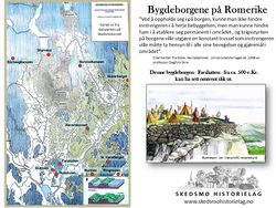 Infotavle ved bygdeborgen på Farshatten.
