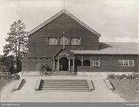 Skogbrukets hus, Jubileumsutstillingen. Foto: Oslo Museum (1914).