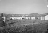 Nr. 1,3,5,7a,7b, 9a,9b,11a,11b og Lersolveien 2,4,6 (til høyre). Foto: Teigens Fotoatelier/Norsk Teknisk Museum