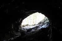 Utgangen fra gruva. Foto: Chris Nyborg (2014).