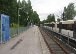 Motiv fra Sognsvann stasjon, sommeren 2014. Foto: Stig Rune Pedersen