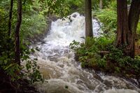 Foss i Sognsvannsbekken på Vinderen. Foto: Leif-Harald Ruud (2015)