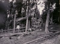Under utbygginga på Solemskogen. Foto: Ukjent / Riksantikvaren (1907)