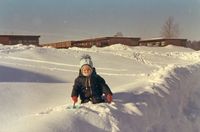 Solvangen i vinterskrud. Foto: Steinar Bunæs (1968).