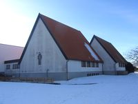 Solvangkirken fra 1969 ligger ved Tønsberg nye kirkegård. Foto: Stig Rune Pedersen