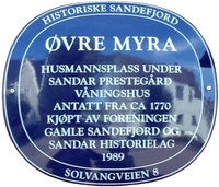 Øvre Myra, Den siste husmannsplass i Sandefjord, Schanches gate 24 / Solvangveien 8.