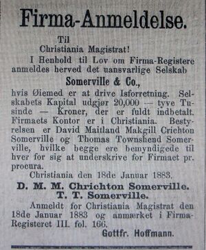 Somerville og Co Norsk Kundgjørelsestidende 1883.JPG