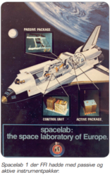 Spacelab 1 der FFI hadde med passive og aktive instrumentpakker.