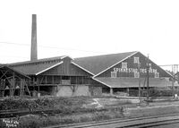 Teglverket med Drammenbanen i forkant. Foto: Johan K.A. Foss/Røyken historielag