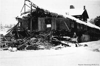 Teglverket rives. Foto: Røyken historielag (1960-tallet).