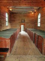 Interiør, St. Jørgen hospitalkirke. Foto: Stig Rune Pedersen