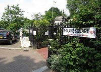 St. Olav's Square ved den norske sjømannskirka. Foto: Stig Rune Pedersen (2018).