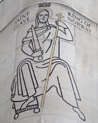 St. Olav minnet på vegg på St. Olaf House i nr. 27 Tooley Street i London, der det tidligere sto en Olavskirke; St. Olave's Church Southwark. Foto: Stig Rune Pedersen