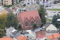 Kirken sett fra Fredriksten festning. Foto: Chris Nyborg (2013)