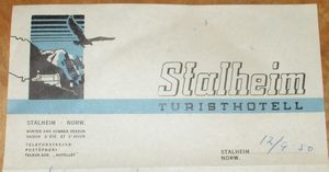 Stalheim turisthotell faksimile brevhode 1950.jpg