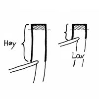 Høy og lav stamntopp.