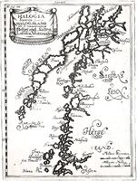 Halogia-kartet av Johan H. Heitmann, fins no på Nasjonalbiblioteket i Oslo: Kart over Nord-Noreg, "Halogia Saxoni sive Halogaland subse comprehendens Helgeland, Salten, Lofoden, Vesteraalen" kartlagt av Johan Heitmann, bearbeida av Joachim Frederik Ramus[29], utgitt av Jonas Ramus 1713.